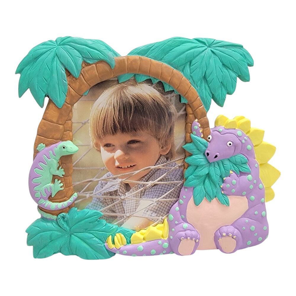 Vintage 1993 San Francisco Music Box Co Dinosaur Dragon Photo Picture Frame